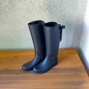 Coach Tristee Matte Black RainBoot size:7B